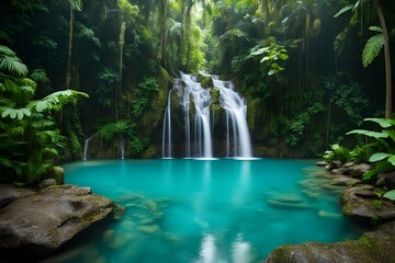 waterfall in the jungle