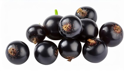 blackcurrants ribes nigrum top view isolated png