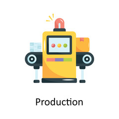 Fototapeta premium Production Vector Flat Icon Design illustration Symbol on White background EPS 10 File