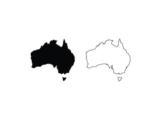 australia maps vector isolated on transparent background © nurazizahku94