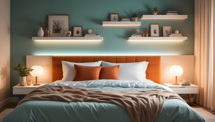 Photo interior modern design room 3d illustration