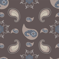  Paisley Classics  seamless pattern, Background, Perfect for fabric and wallpaper.