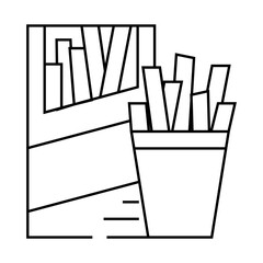 straws snack line icon vector. straws snack sign. isolated contour symbol black illustration