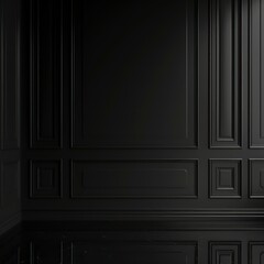 black minimalist interior design concept detail 