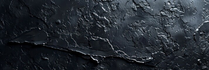 Fototapeta premium black wall banner background with grunge texture 