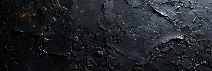Fototapeta premium black wall banner background with grunge texture 