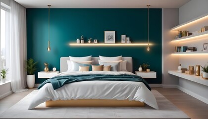 Photo interior modern design room 3d illustration