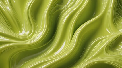 Obraz premium Ethereal Lime Green Translucent Wave Pattern