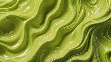 Fototapeta premium Ethereal Lime Green Translucent Wave Pattern
