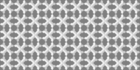 Abstract Geometric Pattern in Gray and White