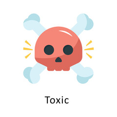 Toxic  Vector Flat Icon Design illustration Symbol on White background EPS 10 File 