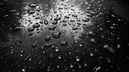 Water droplets on the window. Summer rain.