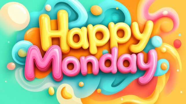 "Retro-Inspired Happy Monday Design: The Ultimate Throwback to 70s Style"