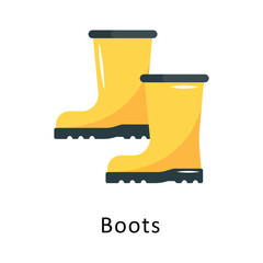 Boots Vector Flat Icon Design illustration Symbol on White background EPS 10 File 