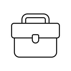 briefcase line icon with white background vector stock illustration