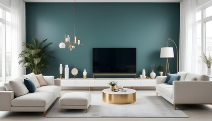 Photo interior modern design room 3d illustration