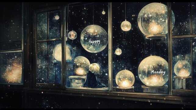 Dreamy Galaxy-Inspired Design by Happy Monda with Abstract Blue and Purple Colors