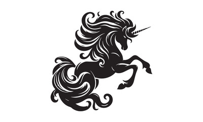 unicorn design, unicorn horse head design - black and white magical © SuccessIT