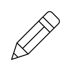 pencil line icon with white background vector stock illustration