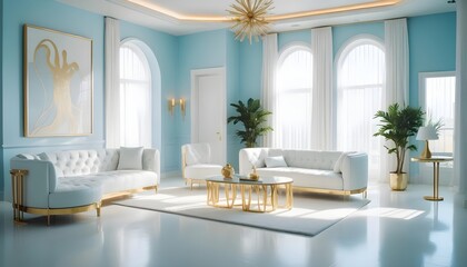 Fototapeta premium Photo interior modern design room 3d illustration