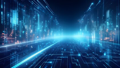 Blue Matrix Background