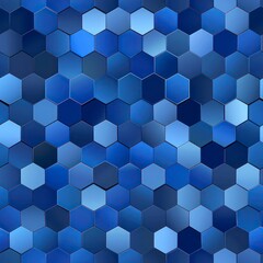 blue hexagonal tile pattern background in light and dark tones