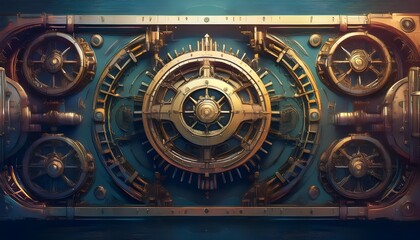 Obraz premium steampunk clock mechanism