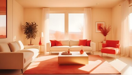 Fototapeta premium Photo interior modern design room 3d illustration