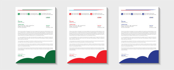 corporate modern letterhead design template