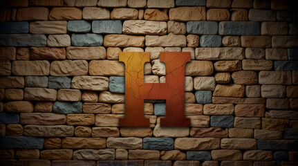 old brick wall with word H. Genrative.ai 