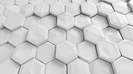 Naklejka premium hexagonal tiled white texture seamless wallpaper background