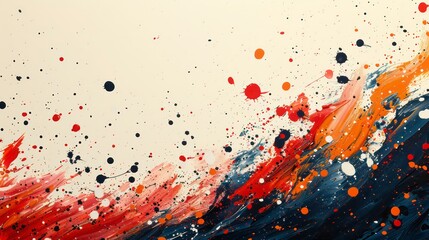 splattered paint artistic illustration wallpaper with vibrant colors and bold strokes on a light background