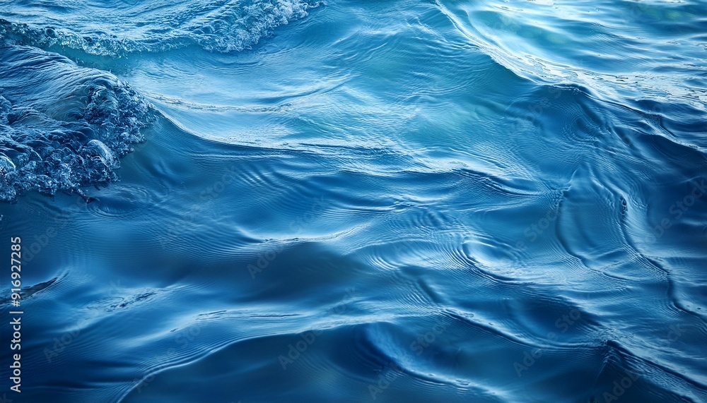 Poster closeup of blue water surface