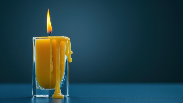 Melting candle wax on a crystal vase