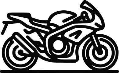 motorcycle sport bike silhouette