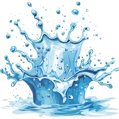water splash clipart blue illustration 