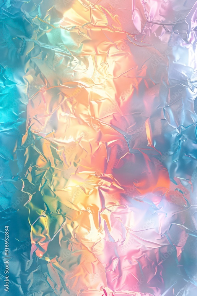Wall mural stylized generative holographic poster background with noisy surface and deep colors