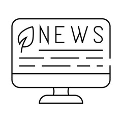 news internet chia cryptocurrency line icon vector. news internet chia cryptocurrency sign. isolated contour symbol black illustration