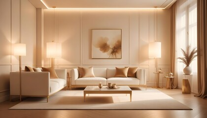 Photo interior modern design room 3d illustration