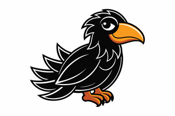 Fototapeta premium California Condor Silhouette Line Art - Clean Abstract Vector Face Illustration on White Background | Cute Cartoon Clipart Icon