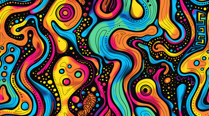 Grafischer Hintergrund mit Kurven und Wellen, made by AI