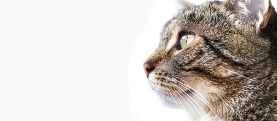 Portrait of a cat with ample copy space image.