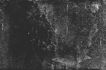 Black and white grunge. Distress overlay texture. Abstract surface dust and rough dirty wall background concept. Worn, torn, weathered effect. Vector illustration, EPS 10.