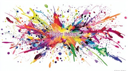 Vibrant Paint Splashes Exploding in Bright Colors - Abstract Artistic Background