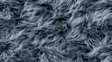 A detailed close-up showcases a dark grey shaggy wool texture, perfect for fashion concepts and material design SEAMLESS PATTERN