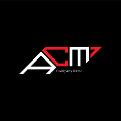 Obraz premium ACM logo design, ACM simple and modern logo. ACM luxurious alphabet design