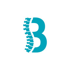 vector logo spine combined with letters with blue color and transparent background for business purposes and so on