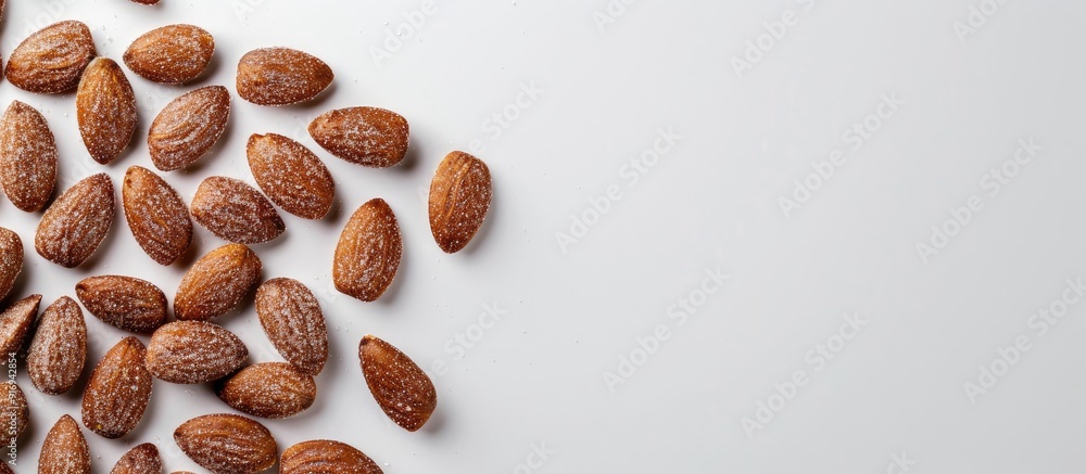Aufkleber sugared almonds displayed on a white background with copy space image.
