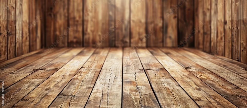 Poster web graphics of wood grain wall backgrounds with copy space image.
