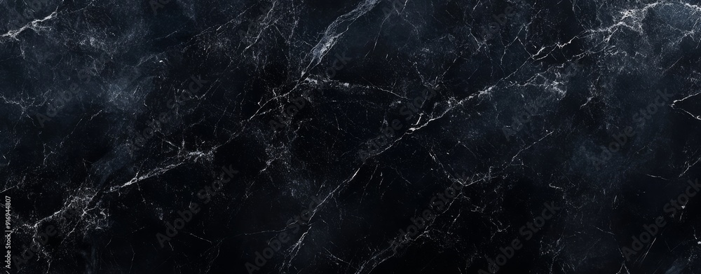 Wall mural A black marble background with dark and light gray veins, creating a sleek and elegant design..